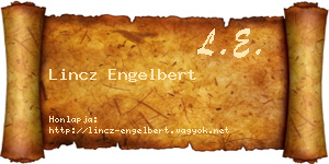 Lincz Engelbert névjegykártya